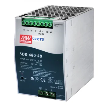SDR-480Р-48 Блок питания на DIN-рейку, 48В, 10А, 480Вт Mean Well SDR-480Р-48 Блок питания на DIN-рейку, 48В, 10А, 480Вт Mean Well
